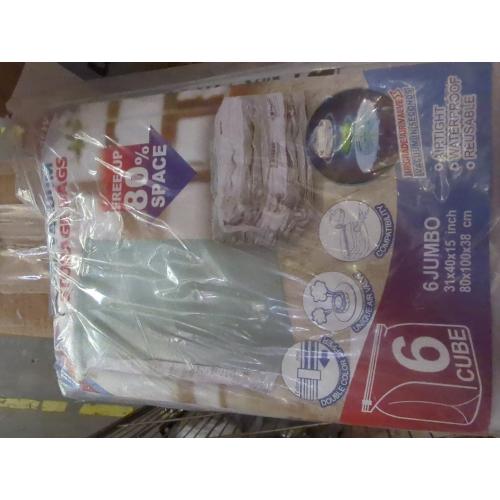 TAILI 6 Pack Vacuum Storage Bags, Jumbo Cube (31x40x15 Inch), Extra Large Vacuum Seal Bags for Clothing, Comforters, Blankets, Bedding, Closet Organization Space Saving, Cream