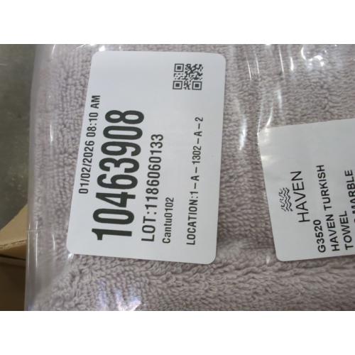 Haven Turkish Towel Lilac Marble Bath 2pc