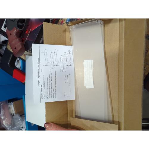 BYCY 2 Pack 2-Tier Clear Acrylic Display Stand Display Shelf for Dessert Jewels Figurines, Clear Cupcake Stand - 2 Pack ( 12 * 6.9 * 4.25 )