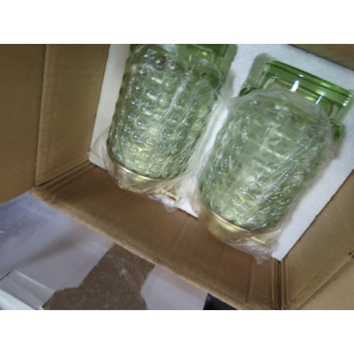 New Open for inspection 2pcs Glass Foaming Soap Dispenser, Green Foam Hand Soap Dispenser, 12 Oz Large Bottle with Gold Pump, Refillable Lotion Pump Container for Bathroom, Kitchen,Hand Soap, Dish Soap,Shampoo