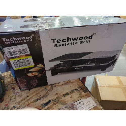 Raclette Table Grill, Techwood Electric Indoor Grill Korean BBQ Grill, Removable 2-in-1 Non-Stick Grill Plate, 1500W Fast Heating with 8 Cheese Melt Pans, Ideal for Parties and Family Fun