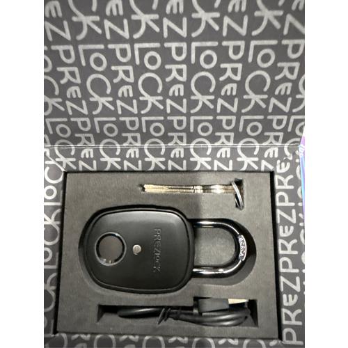 Fingerprint Padlock with Key Backup, 2keys, Prezlock, 51mm Alloy Metal Body with 1-1/8 inch Boron Shackle, Suitable for Outdoor and Heavy Duty.