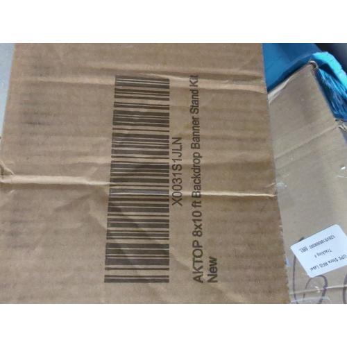 AKTOP 4x7-8x10 FT Extra Thick Backdrop Banner Stand, Heavy Duty Adjustable Step and Repeat Stand for Parties & Photography, Portable Trade Show Photo Booth Background with Carrying Bag