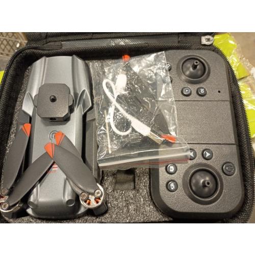 Drfeify Multifunction Foldable Drone with 8K Dual Camera LED Lights, 6 Channel Gyroscope Control, Obstacle Avoidance, Brushless Motor, for Adults Kids Beginners (Dual Battery