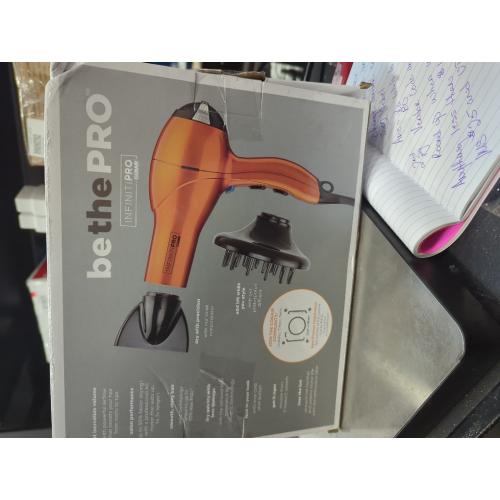 INFINITIPRO BY CONAIR Hair Dryer, 1875W Salon Performance AC Motor Hair Dryer, Conair Blow Dryer, Orange
