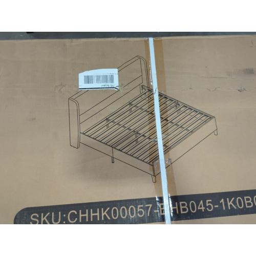 Beige King Bed Frame