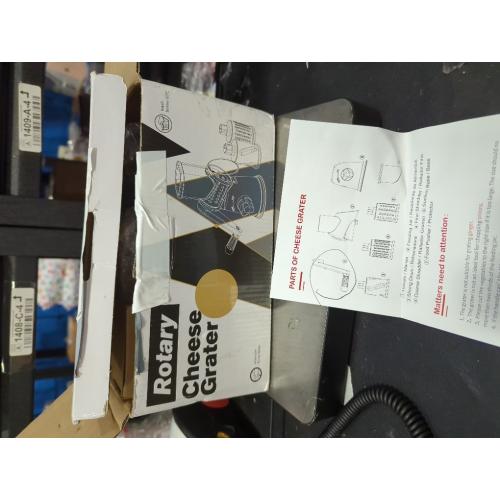 KEOUKE Rotary Cheese Grater Hand Crank Transparent - Shredder Slicer Grinder 3 Stainless Steel Blades, Stable Suction, Labor-Saving Handle, Safe Kitchen Tool for Cheese, Vegetable, Nuts, Chocolate