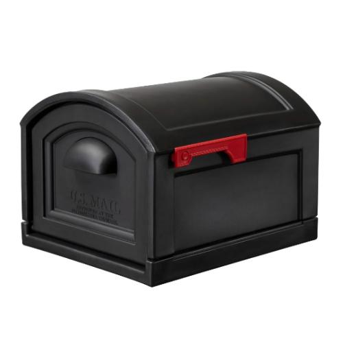 Town-to-Town XL Post-Mount Mailbox Black