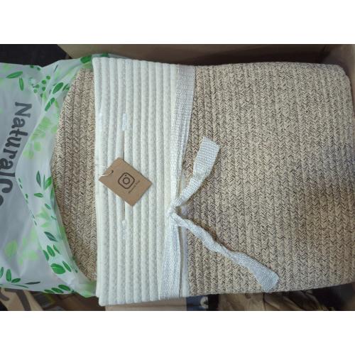 NaturalCozy 13 Inch Cube Storage Bins Cotton Rope Woven Baskets for Organizing 3-Pack | 13 x 13 Storage Cubes | Fabric Square Storage Baskets for Shelves Organizer, Kids Toy Bins, Closet Baby Nursery