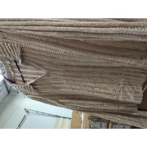 Cyrus Casual Hollow Out Sweater Crochet Knit Lapel Collar Polo Pullover Sweaters Tops