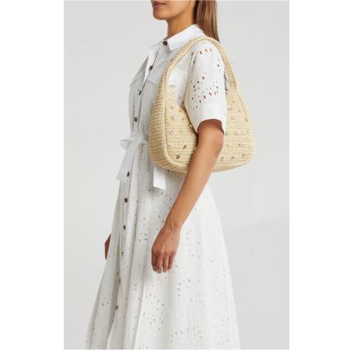 Steve Madden Embellished Woven Shoulder Bag ( missing one pearl see details in the picture)