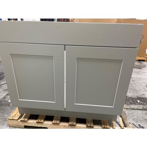 Project Source 36-in Gray Single Sink Bathroom Vanity with White Cultured Marble Top - without sink, see the pictures