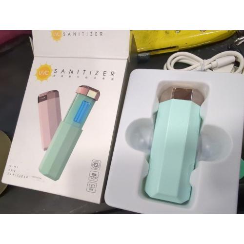 UV Light Sanitizer Stick, Portable Mini Lipstick Style Design Disinfection Lamp,USB Charging Ultraviolet Sterilizer Lamp Anti-Bacterial Rate 99% Green