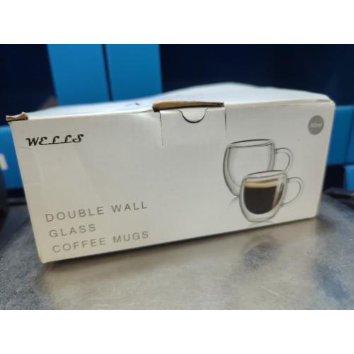 Espresso Cups Set of 4 with Handle, 2.5oz Expresso Coffee Cup, Small Expresso Shot Glasses, Clear Double Wall Insulated Espresso Mugs,Tazas de Cafe Expreso, Suit for Espresso Machine Accessories