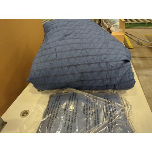 HYMOKEGE Navy Blue Queen Comforter Set Seersucker  All Season Luxury Bed in a Bag for Bedroom, Bedding Set with Comforters, Sheets, Pillowcases & Shams