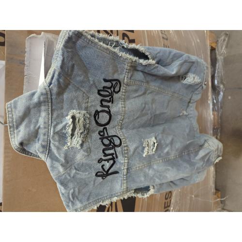 3XL Floern s Men's Distressed Ripped Jean Vest Sleeveless Button Front Denim Vest