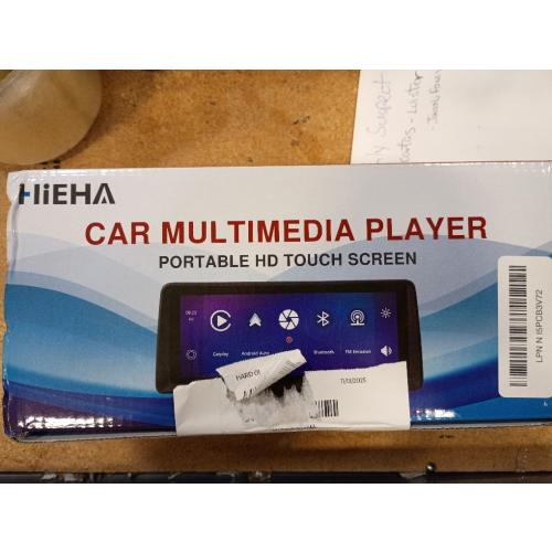 Wireless CarPlay Android Auto Car Screen, 7 Inch HD Bluetooth AirPlay Touch Screen Protable Car Stereo Naivgation Music Video Player Mirrorring, Siri, AUX, Voice Assistant