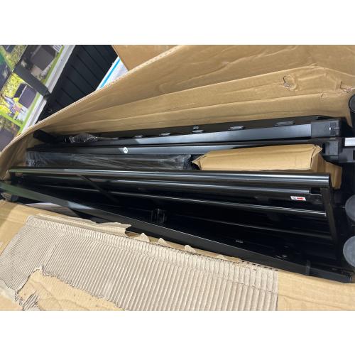 Your Zone Kids Metal Twin over Twin Quad Bunk Bed with Ladder and Guardrails, Black