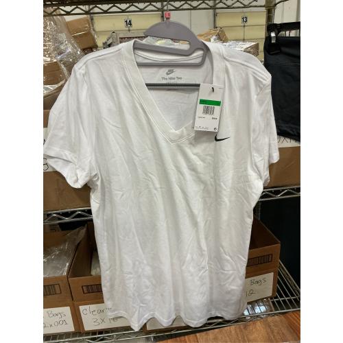size XL. Nike Women's Dry V-Neck T-Shirt-white-xl
