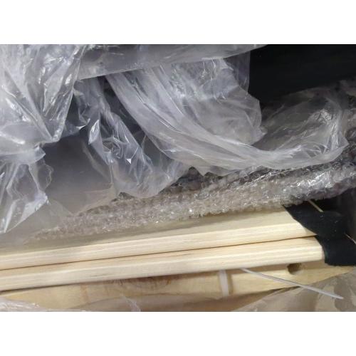 Mieya Velvet Upholstered Platform Queen Bed Frame with Button Tufted Wingback Headboard and Footboard Black