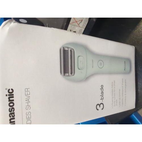 Panasonic Electric Razor for Women, Cordless 3-Blade Shaver with Pop-Up Trimmer, Wet Dry Operation - ES-AWL6AG (Mint)