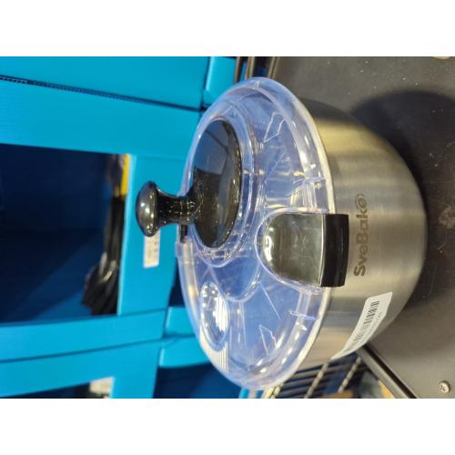 Stainless Steel Salad Spinner, 4.8 Qt Vegetable Washer, BPA-Free Lettuce Dryer with Crank Design, Dishwasher Safe, Non-Slip Base - Transparent Lid