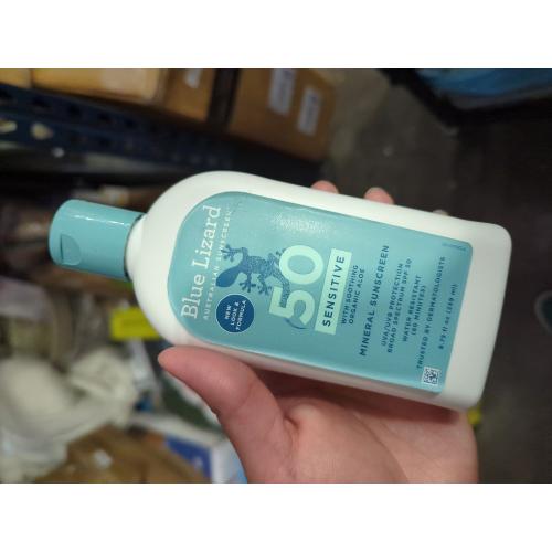 Blue Lizard SENSITIVE Mineral Sunscreen with Zinc Oxide, SPF 50 , Water Resistant, UVA/UVB Protection with Smart Bottle Technology - Fragrance Free, 8.75 oz.