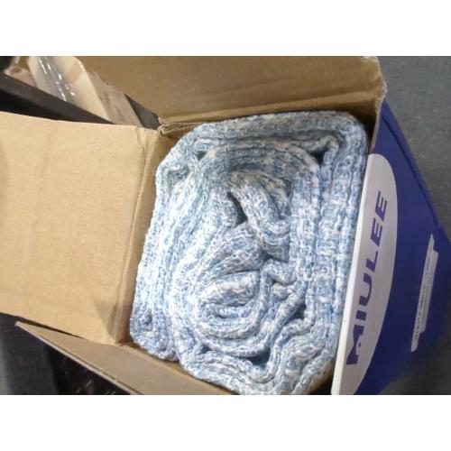 MIULEE 24x24 Inch Euro sham Burlap Linen Pillow Covers Set of 2 - Coastal Light Blue Washed Soft Skin-Friendly Texture Decorative Throw Pillows Home Decor for Farmhouse Modern Sofa,Bed,Couch,Patio