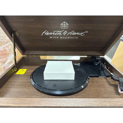 Vintage Style 3-in-1 Vinyl Record Player Wood Grain Finish - Hearth & Hand™ with Magnolia