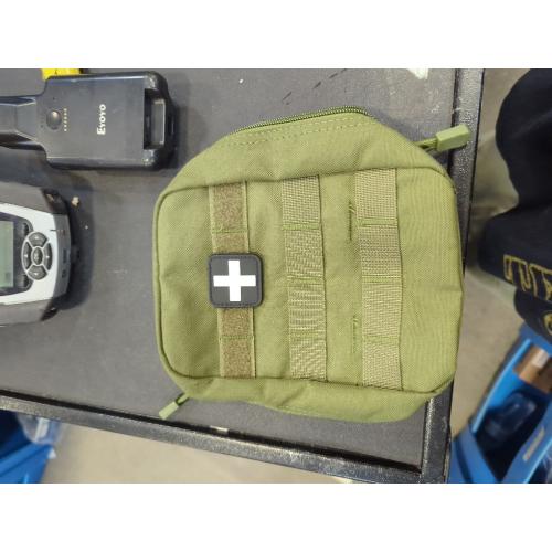 Green First Aid Kit EMT Medical IFAK Pouch, Molle Tactical Med Emergency Trauma Bag for Camping Home Car Hiking Hunting (Olive Drab)