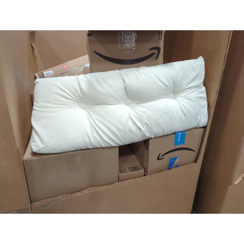 White Headboard Pillow Bed Wedge Pillow for Headboard with Side Pocket Dorm Headboard Long Back Pillow for Bed Bolster Pillow for Mattress Gap Filler White Reading Pillow for Bedroom Sofa Daybed