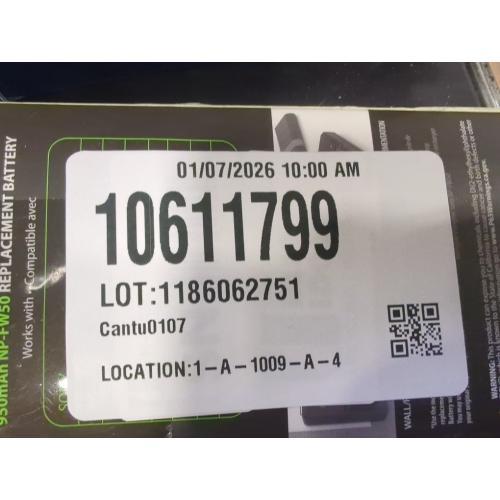 Digipower - BP-FW50 digital camera battery & charger kit, Replacement for Sony NP-FW50 battery pack - Black