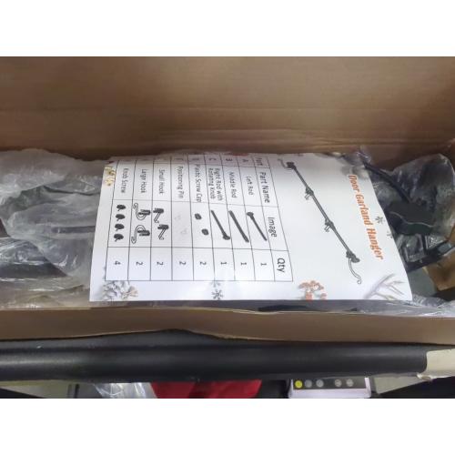 Adjustable Over-The-Door Garland Hanger, Heavy Duty Wreath Hanger for Front Door, No Nails or Screws Damage-Free, Fits Standard Door Frame Depths 34-42 Inch, Black