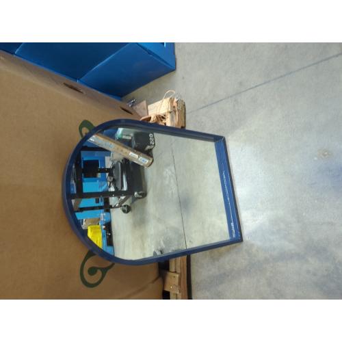 Kate and Laurel Travis Modern Arched Wall Mirror, 20 x 30, Navy Blue, Decorative Arch Bathroom Mirror for Over Sink or for Use as Living Room Wall Decor Accent