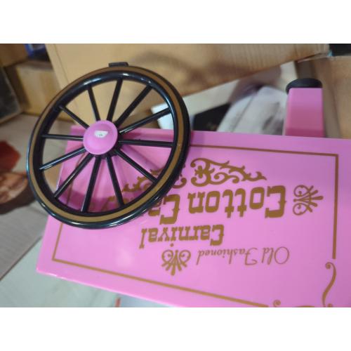 Nostalgia Vintage Hard and Sugar Free Candy Countertop Cotton Candy Maker, Includes 2 Reusable Cones And Sugar Scoop – Pink