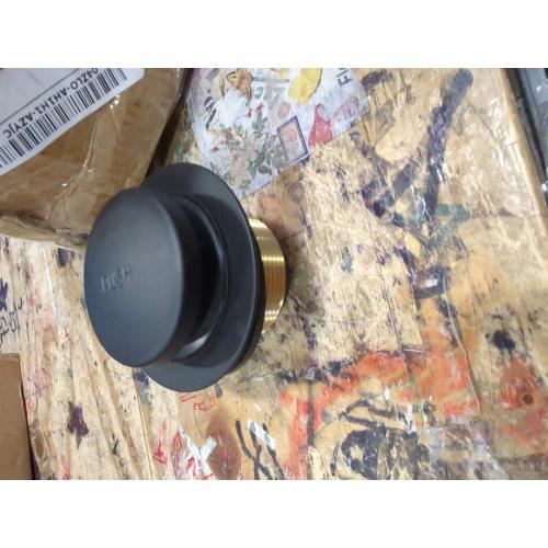 Matte Black Bathtub Drain Tip-Toe Tub Trim Set with Two-Hole Overflow Faceplate Bathroom Tub Drains Replacement Conversion Tub Drain Kit Assembly with Universal Fine & Coarse Thread
