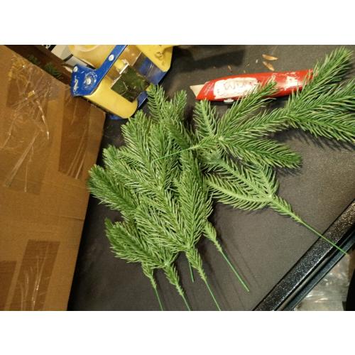 Artificial Pine Branches Fake Greenery Pine Needle Picks Plants for DIY Garland Wreath 60PCSArtificial Branch
