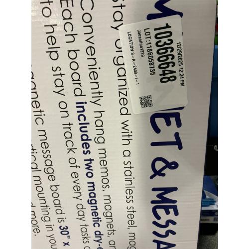 24x36 - Magnetic Board - Memo & Vision Board for Home, Office, and Classroom - Magnet Board for Kids - Pre-drilled Mounting Screws Included