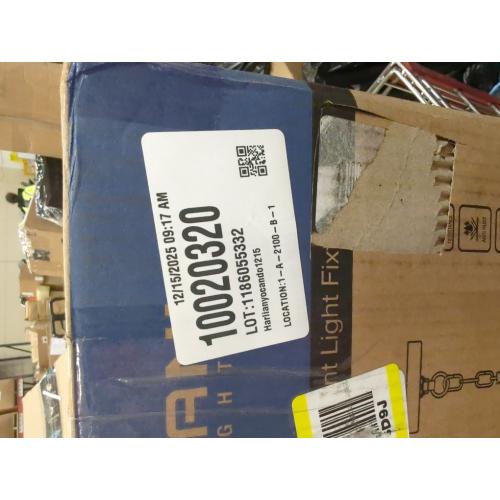 VIANIS Dusk to Dawn Large Outdoor Pendant Light Fixture, Black Modern Outdoor Hanging Porch Light, Anti-Rust Waterproof Exterior Chandelier for Porch with Adjustable Chains, Exterior Pendant Light