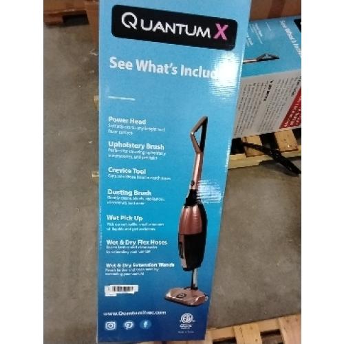 Quantum X Vaper Red Upright Water Filter Vacuum — The Best Bagless Household Vac Cleaner with Water & MicroSilver Filtration to Clean Wet & Dry Messes - Pet, Dog Hair & Toddler Spills on Carpet & Hardwood Floor