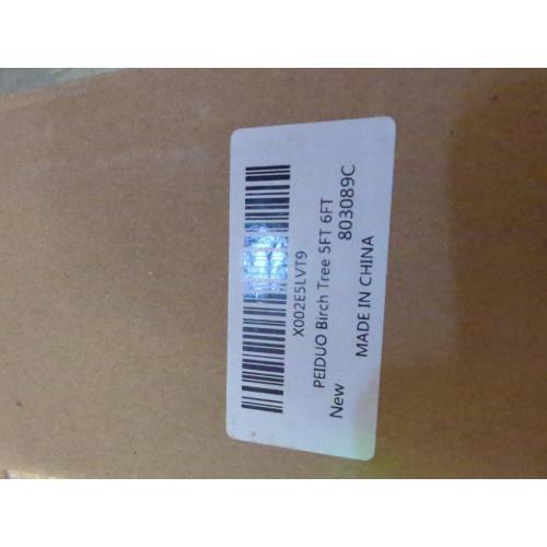 PEIDUO Set of 2 Lighted Birch Tree, Prelit White Christmas Tree, Light Up Artificial Trees with Dimmable & Timer, Twinkling Twig Tree with LED Lights for Home Decorations Outdoor Indoor Decor 5FT 6FT