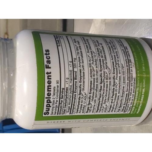 180 Tablets Amy Myers MD Digestive Enzymes Chewable – Complete Enzymes Support Leaky Gut, Acid Reflux, Gas, Bloating, Gluten Exposure – Amylase, Lipase, Lactase, Alkaline, Protease, Sucrase   More – 180 Tablets