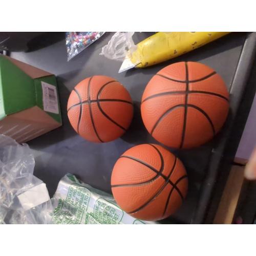 Botabee 5-Inch Mini Basketball Balls Set of 3 - Ideally Sized for Boys, Toddlers - Indoor and Outdoor Pool Basketball for Mini Hoops - Exciting Over The Door Ball Games - Orange and Black