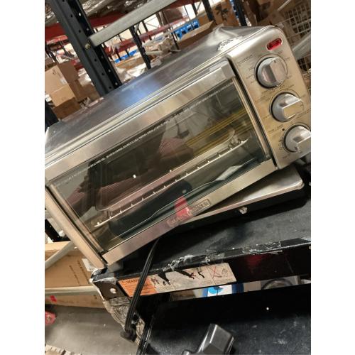 1500 W 6-Slice Stainless Steel Toaster Oven with Broiler