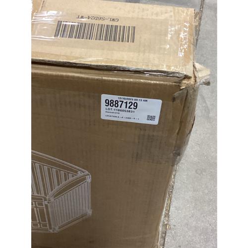 Sweetcrispy Plastic Dog Playpen - 6-Panel 24 Expandable & Durable Pet Fence for Medium Dogs - Indoor & Outdoor Portable Puppy Playpen with Secure Locking Door, White