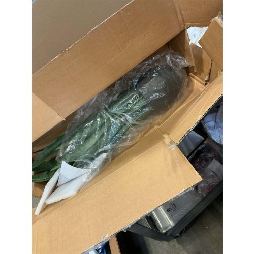 ‼️has mild stains ‼️Nearly Natural 35in Artificial Snake Plant, Sansevieria Faux Greenery with Black Planter for Indoor Home Office Decor, Low Maintenance