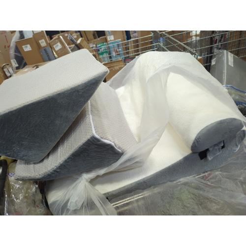 Yojoker 4PCS Orthopedic Bed Wedge Pillow Set for Sleeping, Post Surgery Foam Pillow for Body, Back and Leg Pain Relief, Triangle Adjustable Support Pillow - Acid Reflux, Anti Snoring & GERD Sleeping