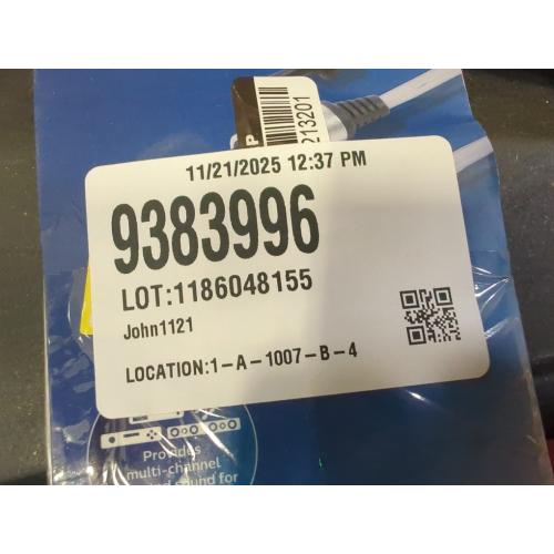 Philips Size 6' Elite Toslink Digital Fiber Optic Cable with 2 Mini Adapters - Gray