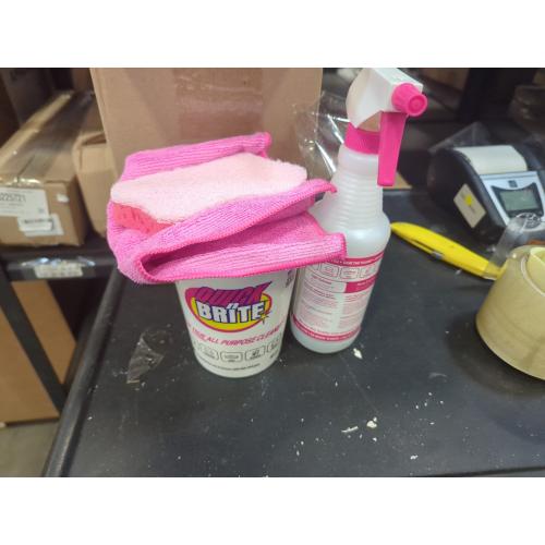 Set of 4 Size 32oz cleaner , squirt bottle sponge and rag Quick N Brite All Purpose Cleaning Paste, True All Purpose Cleaner, Concentrated, 32 oz