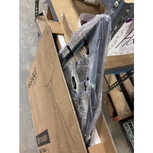 VASAGLE Bar Table, Round Cocktail High Top Pub Bistro Table for Events Party, Kitchen Dining, Home Bar, 23.6 x 23.6 x 41.3 Inches, Sturdy Metal Frame, Modern Style, Easy to Assemble, Black